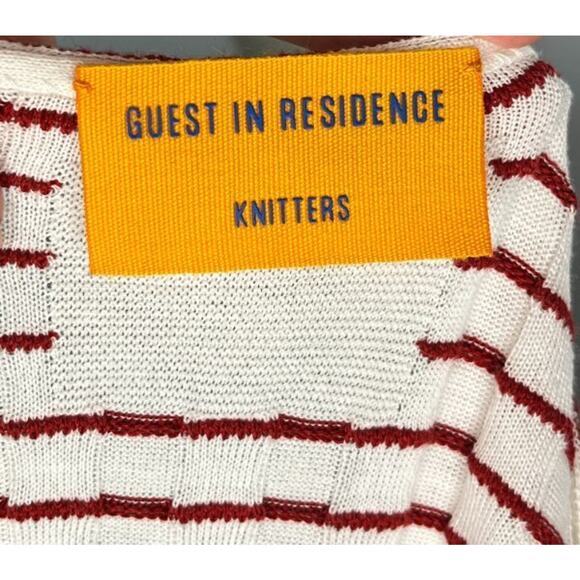 GUEST IN RESIDENCE Sz S Small Red White Stripe Ribbed Dress - Picture 2 of 10